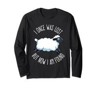 I Once was Lost But Now I Am Found Bible Verse Christian Long Sleeve T-Shirt