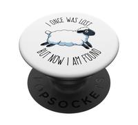 I Once Was Lost But Now I Am Found Bible Verse Christian PopSockets Adhesive PopGrip
