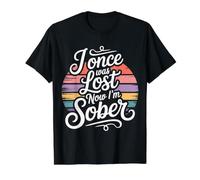 I Once was Lost Now I'm Sober Recovery - Value Graphic T-Shirt, Men, Black, M