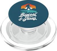 I Only Believe in Bigfoot & Jesus Funny Sasquatch Retro PopSockets PopGrip for MagSafe