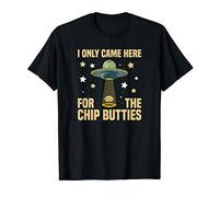 I Only Came Here For The Chip Butties Funny Alien T-Shirt