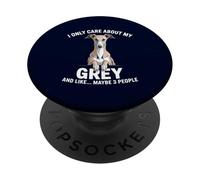 I Only Care About My Grey Funny Greyhound Dog Lover PopSockets Adhesive PopGrip