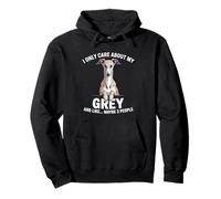 I Only Care About My Grey Funny Greyhound Dog Lover Pullover Hoodie