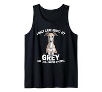 I Only Care About My Grey Funny Greyhound Dog Lover Tank Top