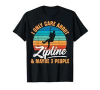 I Only Care About Zipline and Maybe 3 People Retro Zipliner T-Shirt