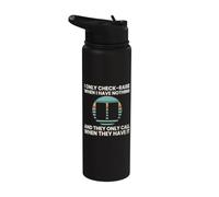 I Only Check Raise When I Have Nothing Funny Poker Stainless Steel Insulated Water Bottle