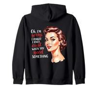 I Only Exist When You Need Something Retro Housewifes Zip Hoodie
