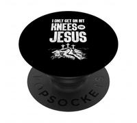 I Only Get On My Knees For Jesus Bible Verse Shirt PopSockets Adhesive PopGrip