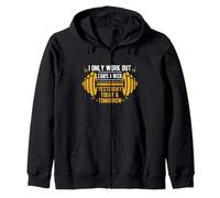I Only Gym Work out 3 Days a Week Yesterday Today & Tomorrow Zip Hoodie
