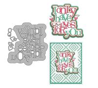 I Only Have Eyes for You Die Cuts for Card Making Love Metal Cutting Dies Sets for DIY Handmade Scrapbooking Paper Crafting Festivals Album Party Wedding Decorative Supplies