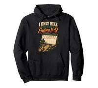 I Only Hike On Days Ending In Y Funny Hiker Gift Retro Pullover Hoodie