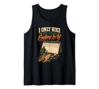 I Only Hike On Days Ending in Y Funny Hiker Gift Retro Tank Top