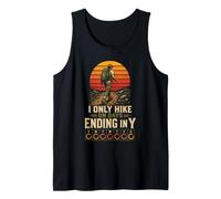 I Only Hike On Days Ending in Y Funny Hiker Gift Retro Tank Top