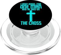 I Only Kneel For One Man And He Died On The Cross - PopSockets PopGrip for MagSafe