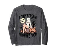 I only Scream When it’s Good Sexy Ghost Moon Pumpkin Bats Long Sleeve T-Shirt