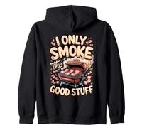 I Only Smoke the Good Stuff BBQ Bacon Smoker Pun Zip Hoodie