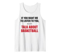 I Only Want to Talk About Basketball Bold Sports Graphic Tee Tank Top