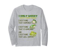 I Only Worry About Three Things Motivational Quote Frog Long Sleeve T-Shirt