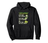 I Only Worry About Three Things Motivational Quote Frog Pullover Hoodie