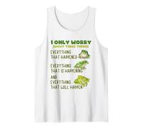 I Only Worry About Three Things Motivational Quote Frog Tank Top