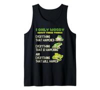 I Only Worry About Three Things Motivational Quote Frog Tank Top