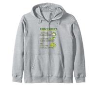 I Only Worry About Three Things Motivational Quote Frog Zip Hoodie