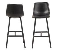 Indoor Furniture Group Furniture To Go Oregon Bar Chair In Black Set Of 2, Black