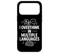 I Overthink in Multiple Languages Funny Brain Quote Case for iPhone 17 Pro Max