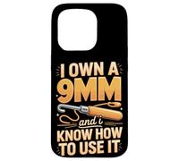 I Own A 9mm And I Know How To Use It Crochet Hook Case for iPhone 15 Pro