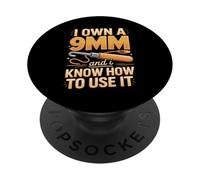 I Own A 9mm And I Know How To Use It Crochet Hook PopSockets Adhesive PopGrip