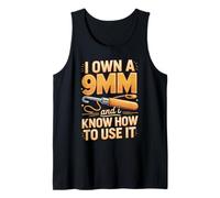 I Own A 9mm and I Know How to Use It Crochet Hook Tank Top