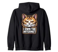 I Own The Internet Smug Cat Meme Feline Zip Hoodie