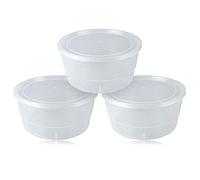 I.P.P.A. 3-piece soup bowl with cover. Diameter 8.66 inch, capacity 101.5 oz. Great for pizza dough. Plastic for food. Stackable Food container, rice, soup. Dishwasher and microwave