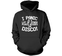 I Panic at a lot of Places Besides The Disco - Unisex Hoodie - Emo Merchandise Hoodie Tshirt I Write Sins Not Tragedies - 3XL Black