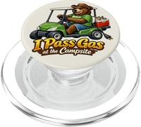 I Pass Gas at the Campsite Bear Camping Golf Cart EV Lover PopSockets PopGrip for MagSafe
