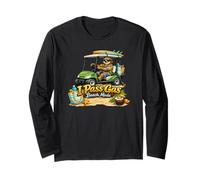 I Pass Gas Beach Mode Sloth Sunglasses Golf Cart EV Lover Long Sleeve T-Shirt