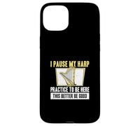 I Pause My Harp Practice To Be Here Cool Harp Player Harpist Case for iPhone 15 Plus