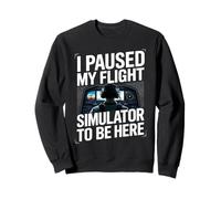 I Paused My Flight Sim To Be Here Sweatshirt
