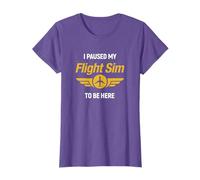 I Paused My Flight Simulator To Be Here Flightsim Pilot T-Shirt