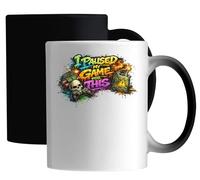 I Paused My Game Bold Design Ceramic Magic Mug White