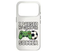 I Paused My Game For Soccer Funny 8-Bit Pixel Art Gamer Case for iPhone 17 Pro