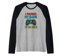 I Paused My Game to Be Here - Controller Raglan Baseball Tee
