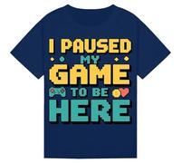 I Paused My Game to Be Here T-Shirt - Funny Gamer Shirt for Boys, Girls, Kids, Men & Women - Cool Video Game Graphic Tee - Gaming Gift for Console & PC Players