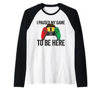 I Paused My Game To Be Here Video Game Juneteenth Raglan Baseball Tee