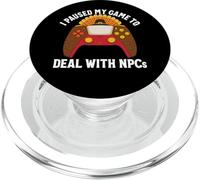 I Paused My Game To Deal With NPCs Gamer Thanksgiving PopSockets PopGrip for MagSafe