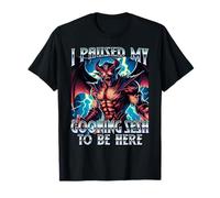 I Paused My GOONING SESH to BE HERE Funny Brainrot Meme 2025 T-Shirt