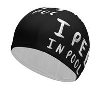 I Pee In Pools 1 Swim Cap for Women Men Waterproof Adults Swimming Caps Bathing Cap for Long Short Hair