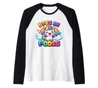 I Pee in Pools Funny Unicorn Rainbow Raglan Baseball Tee
