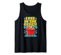 I Pee in The Ocean is a Funny Sarcastic Beach Humor Joke Tank Top