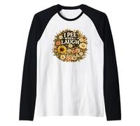 I Pee When I Laugh Flower Joke Humor Sarcasm Raglan Baseball Tee